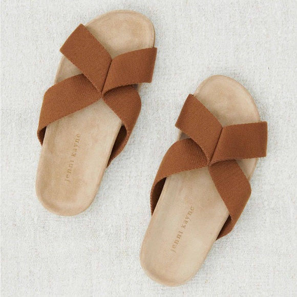 Jenni Kayne Cotton Crossover Sandal — Size 40 - Picture 3 of 8
